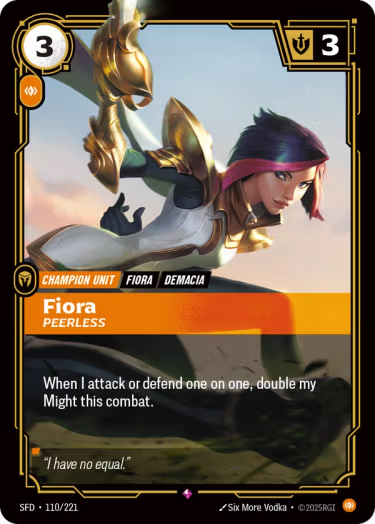 Fiora, Peerless (V.1 - Rare)