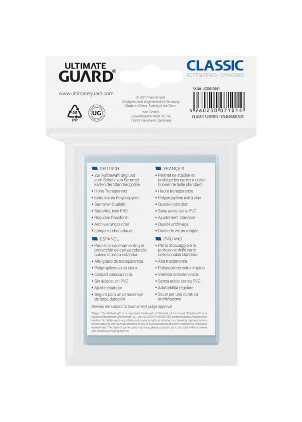 Ultimate Guard Classic Sleeves Standard Size (100)